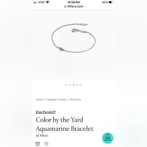 Elsa peretti - Color by the Yard Aquamarine Bracelet in Silver